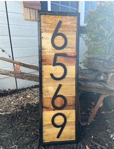 House Numbers Rustic Modern Oversized Inch Metal Number Etsy