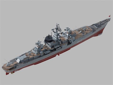 Admiral Isakov Kresta Ii Class Cruiser 3d Model By Mermodels