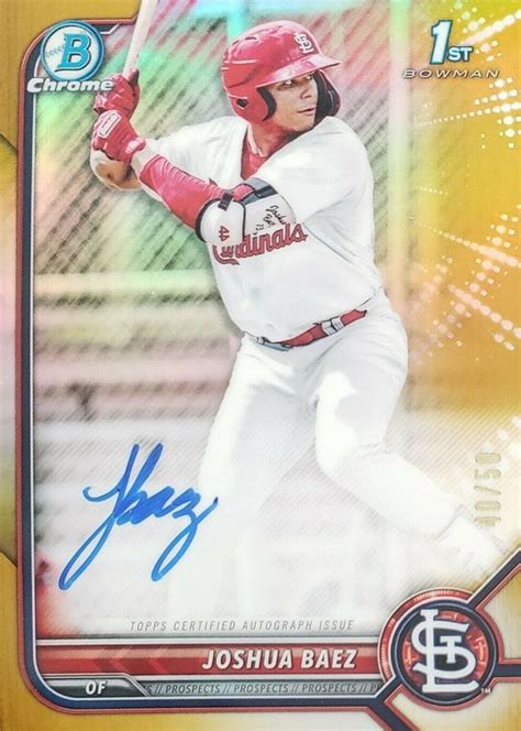 Joshua Baez 2022 Bowman Sapphire Edition Chrome Prospect Auto Red