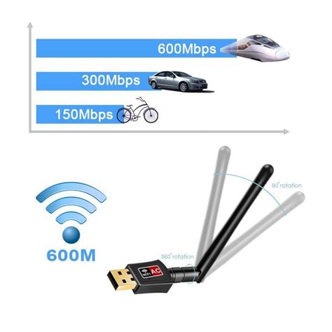 Foktech Wifi Dongle AC600 802 11ac Dual Band 5GHz Wireless Network USB