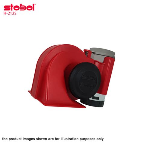 Stebel Trombe Nautilus Red Rouge 12V Compact Twin Tone Air Horn For Car