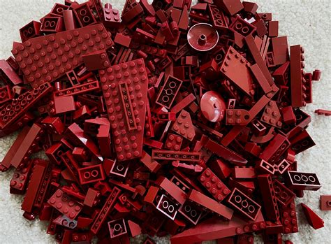 Lego Dark Red Maroon Wine Burgundy Rare Color Bricks Plates Etsy