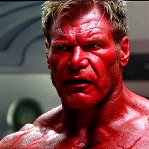 Harrison Ford As The Red Hulk Movie Still Muscular Openart