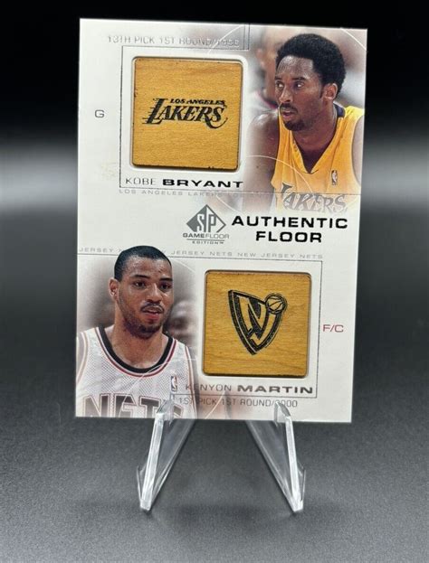 Sp Authentic Basketball Game Used Floor Kobe Bryant Kenyon Martin