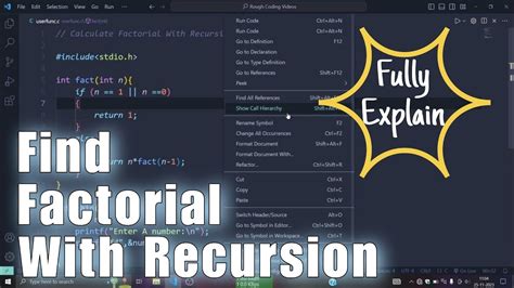 Recursion In C Programming Factorial Of Number With Recursion Full Explain By Dowithme