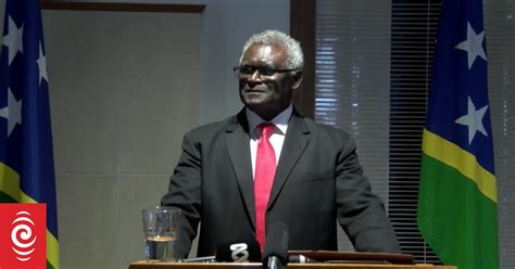 El Primer Ministro De Las Islas Salomón Sogavare Afirma Que El Grupo