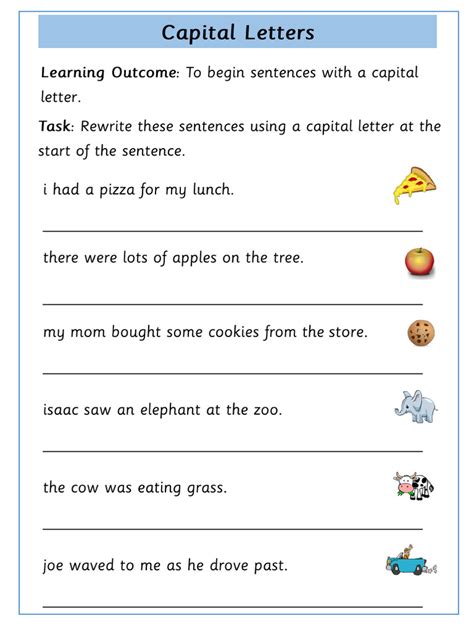 CapitalLettersWorksheet 1 | PDF