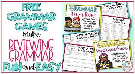 FREE Grammar Games Make Reviewing Grammar Fun and Easy - Not So Wimpy ...