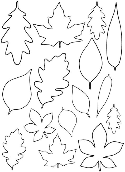 ♥ Diy Paper Leaves Free Leaf Template