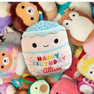 Personalized Birthday Cake Squishmallows Kiks Lyla Custom Name