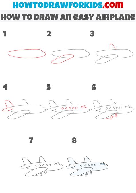 How To Draw An Easy Airplane Easy Drawing Tutorial For Kids