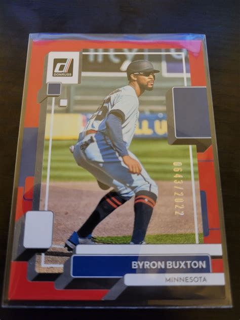 Byron Buxton 2022 Panini Donruss Baseball 111 Red Parallel D2022