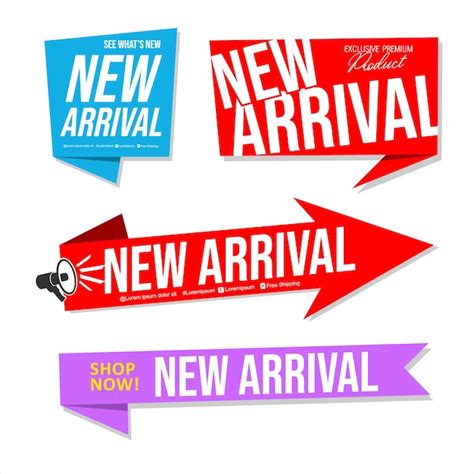 Premium Vector Collection Of New Arrival Product Banner Flat Design