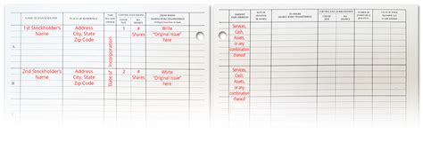 Stock Certificate Ledger Template