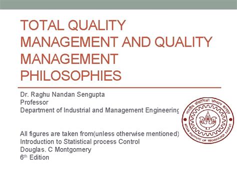 Total Quality Management And Quality Management Philosophies Dr