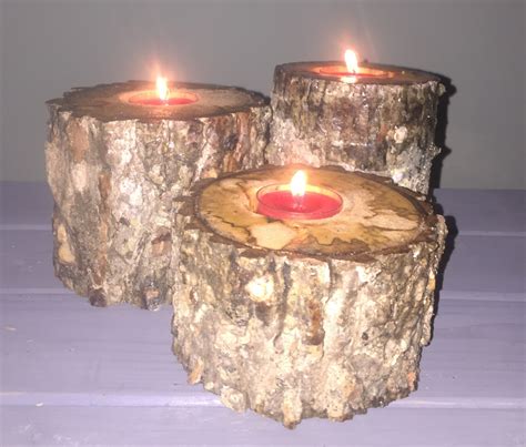 Log Candle Holder Fun Guys Atlanta Georgia