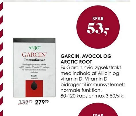 Garcin Avocol Og Arctic Root Tilbud Hos Matas