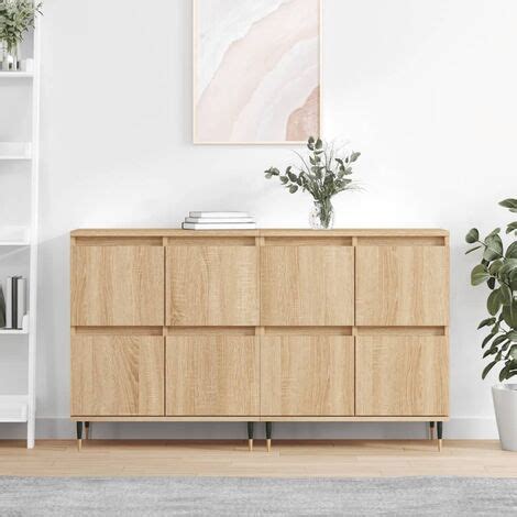 2 Stk Sideboards Kommode Küchenschrank Beistellschrank Anrichte