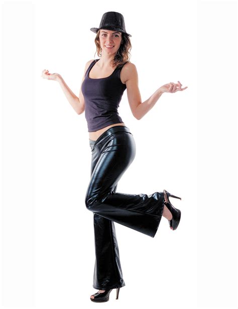 Pantalon Disco Noir Satin Femme Deguise Toi Achat De D Guisements