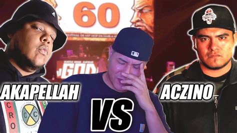 Aczino Vs Akapellah God Level Reaccion Youtube