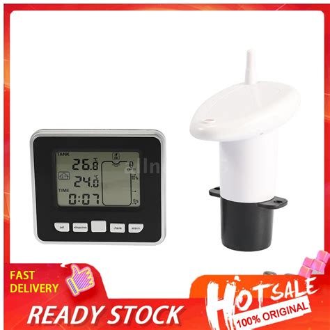 New365 Ultrasonic Water Tank Liquid Depth Level Meter Sensor With Lcd Display Shopee Thailand