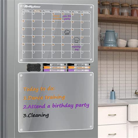 Amazon 2 Pack Acrylic Calendar For Fridge 16 X 12 Acrylic