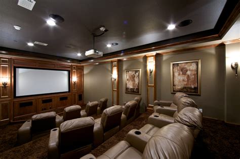 Converted Garage To Media Room Traditional Home Cinema Dallas