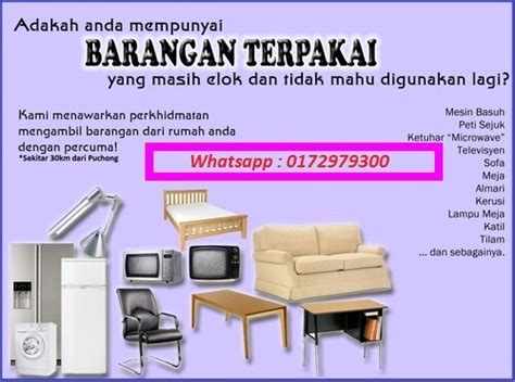 sedia membeli perabot terpakai