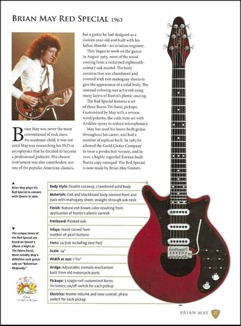 Queen Band Brian May Signature Burns Red Special Guitar X Article