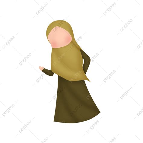 Muslimah With Hijab PNG Picture Muslimah With Yellow Hijab Chibi