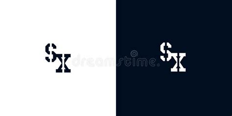 Creative Abstract Initial Letter Sx Logo Stock Vector Illustration Of