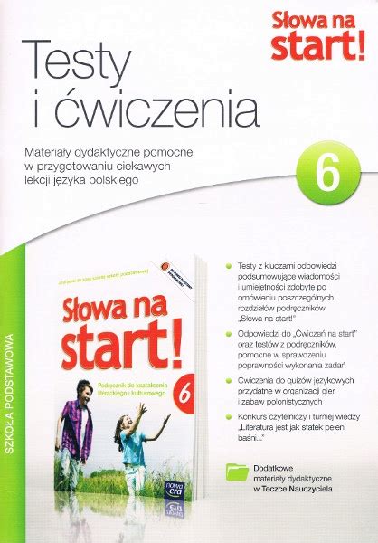 Słowa na start 6 Testy i ćwiczenia SPRAWDZIANY 7552733458