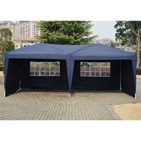 10 x 20 Pop Up Tent Canopy w/ 4 Sidewalls - 5 Colors