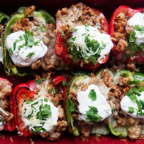 Taco Stuffed Peppers Recipe Reluctant Entertainer