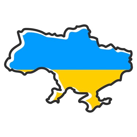 Premium Vector | Ukraine map flag incorporated into the map of ukraine ...
