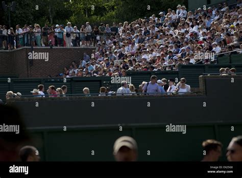 London Uk Rd July Spectators At Wimbledon The Championships