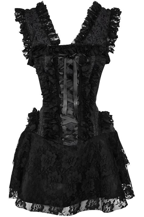 Black Lace Victorian Corset Dress Store