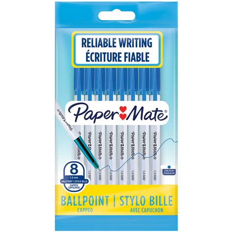 Papermate Capped Ballpoint Pen Medium Blue Pack Of