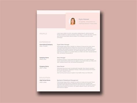 Pink Resume - Free Resume Template with Feminine Style