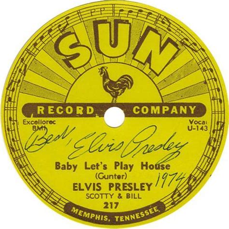 Elvis Presley Autographed Sun Records Label