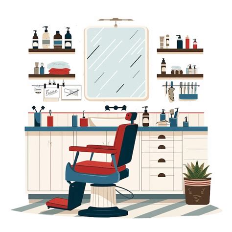 Premium Vector | Barber Shop Interior 49