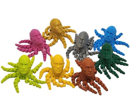 The Rocktopus D Printed Color Option Articulated Fidget Sensory