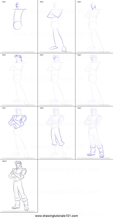 How To Draw John Smith From Pocahontas Printable Step By Step Drawing