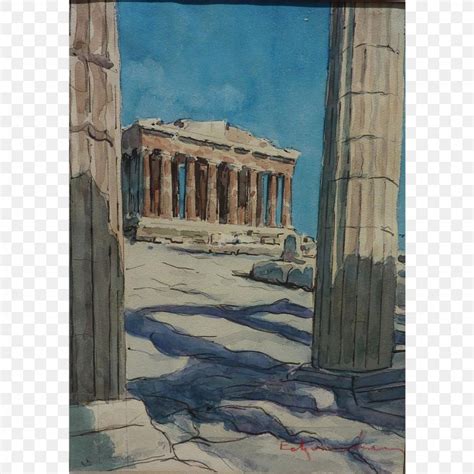 Watercolor Painting Parthenon Drawing Png 1145x1145px Watercolor