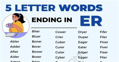 489 Common 5 Letter Words Ending In ER 7ESL