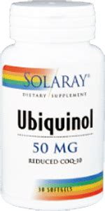 UBIQUINOL Co Q10 50MG 30 PERLAS SOLARAY Arganium Natural