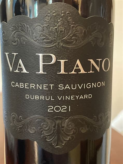 2021 Va Piano Vineyards Black Label Reserve Dubrul Vineyard Usa