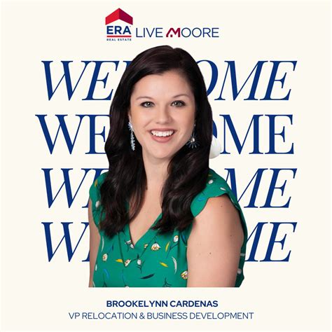 Welcome Brookelynn Cardenas Era Live Moore Real Estate