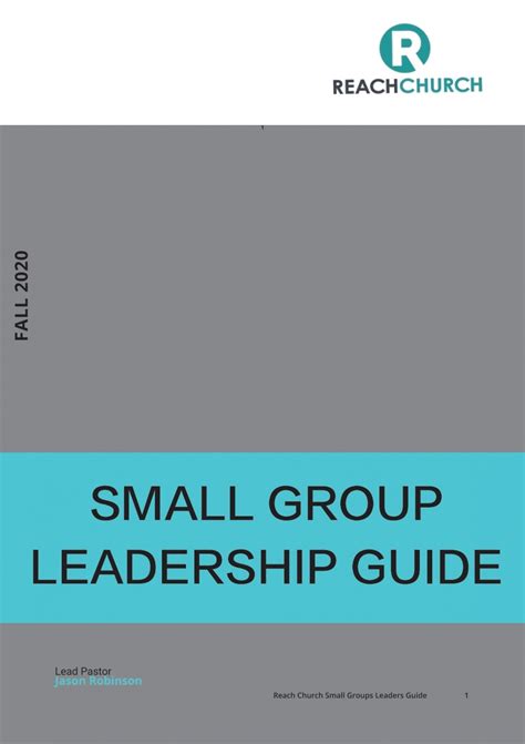 Small Groups Guide