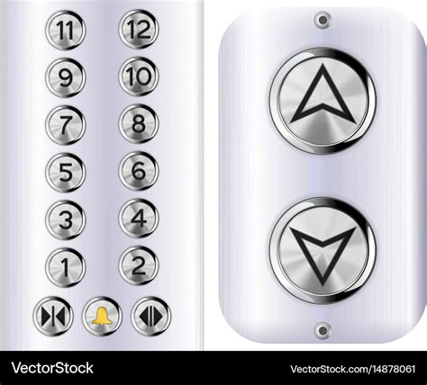 Elevator buttons Royalty Free Vector Image - VectorStock